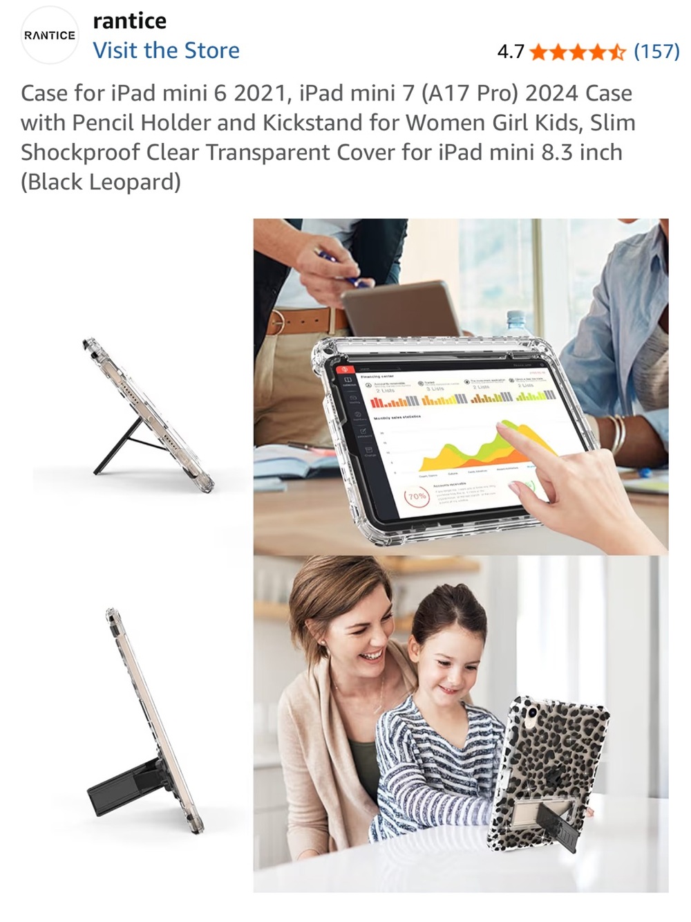 Apple iPad Mini (A17 Pro) 128GB Wi-Fi (Purple)+ Apple Pencil Pro + Amazon Case - Picture 9 of 16